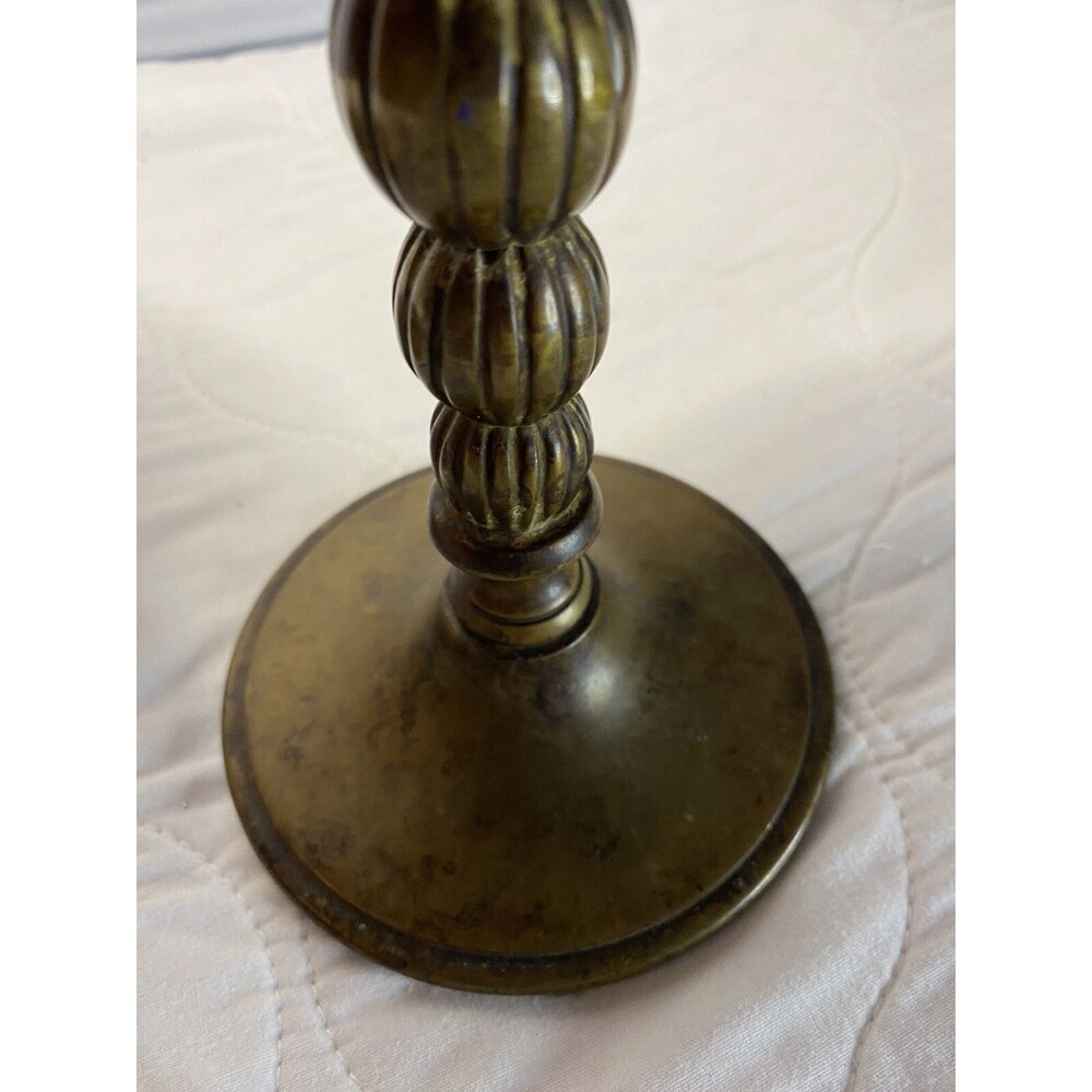 2 Maitland Smith Heavy Brass Candle Holders 11-11.5”Handmade In The Philippines - Picture 6 of 16